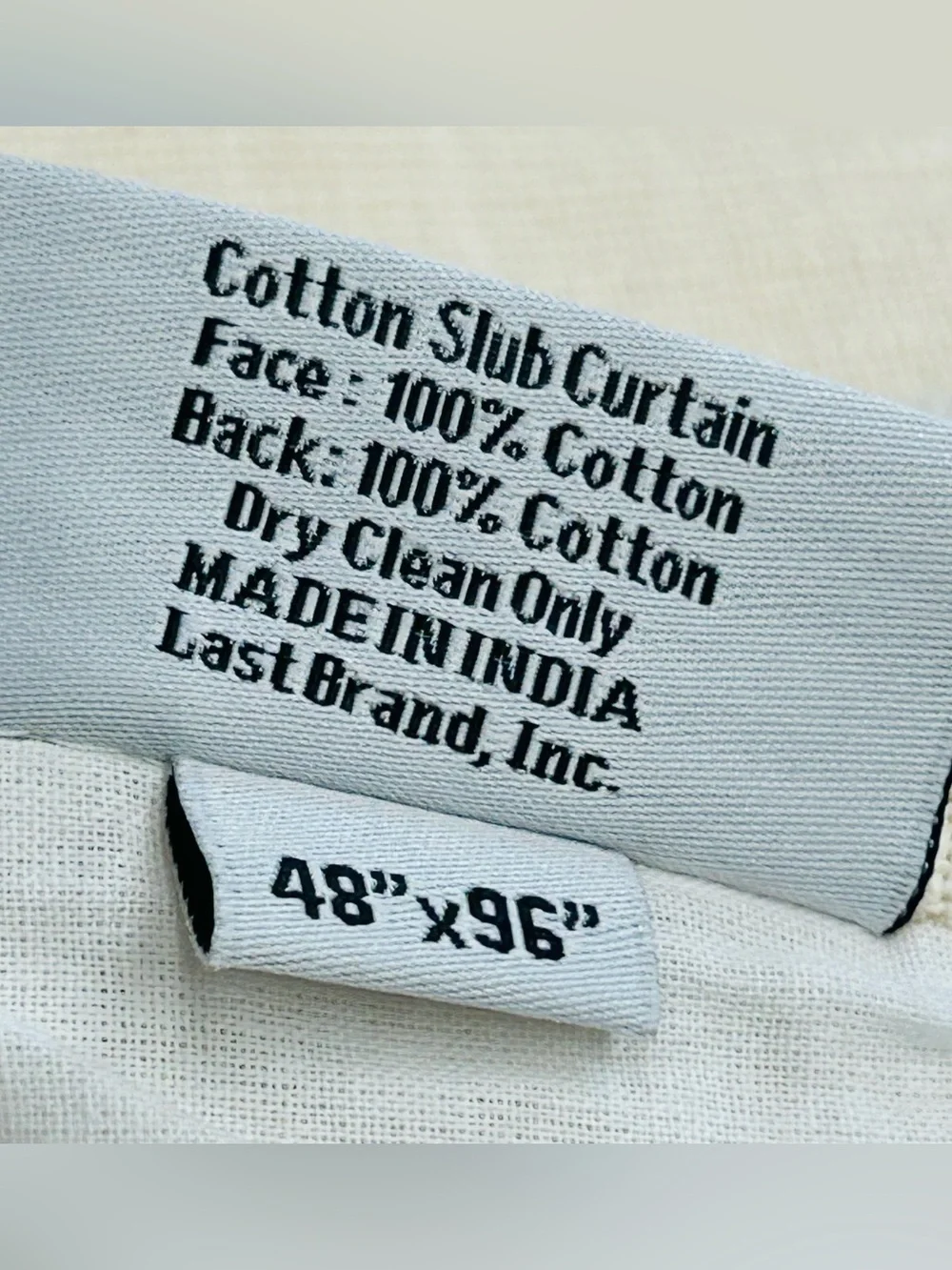 QUINCE Set Of 2 48x96 Cotton Slub Curtains Natural 0072